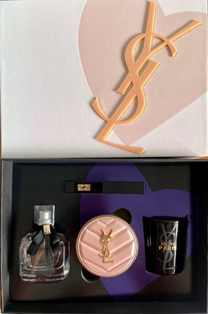 
            
                Load image into Gallery viewer, YSL Mon Paris - 4 in 1 Gift Set (EDP, Lipstick, Pact Cushion and Bougie Perfumee)
            
        