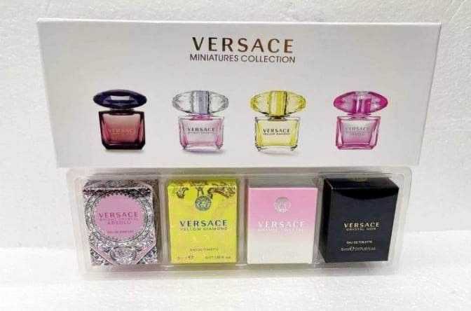 
            
                Load image into Gallery viewer, Versace Miniatures Collection 4 x 5ml
            
        