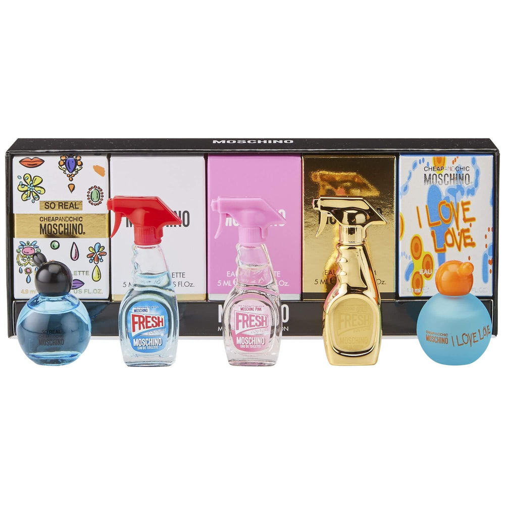 
            
                Load image into Gallery viewer, MOSCHINO MINIATURE COLLECTION 5PC MINI GIFT SET
            
        